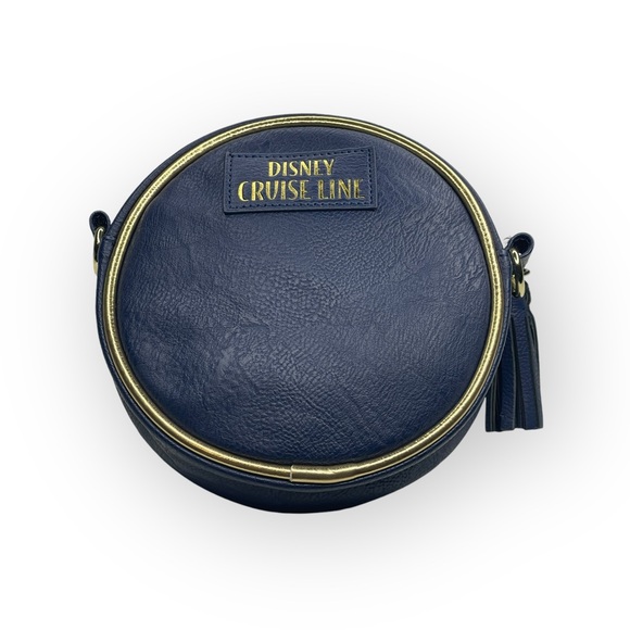 new Disney Cruise Line 𖠌 Sailor Minnie Mouse Crossbody Bag 𖠌 Navy Gold Hardware - Picture 4 of 16